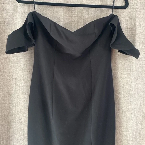 Likely Women’s Sunset Gown Off-Shoulder High-Low Evening Dress Black Size 4 - Picture 4 of 8